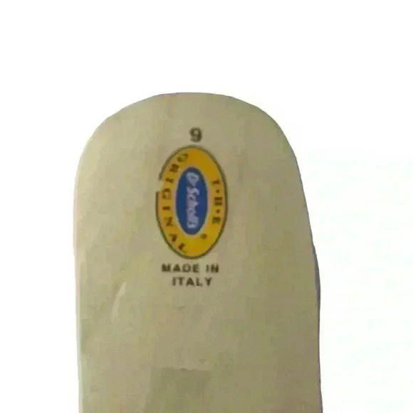 Vtg Dr Scholls Origina Womens Wooden Heeled Clogs Sandals Shoes Pink Italy Sz 9 - Picture 12 of 12